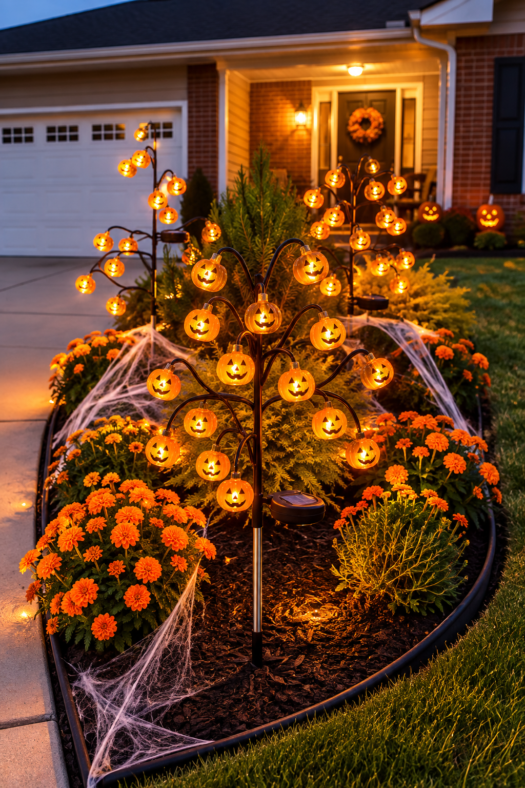 Solar Pumpkin Pathway Lights