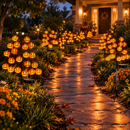 Solar Pumpkin Pathway Lights